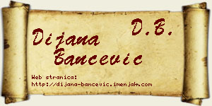 Dijana Bančević vizit kartica